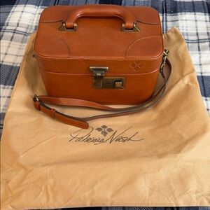 Patricia Nash Leather Train Case Vanity Bag New with Dust Bag